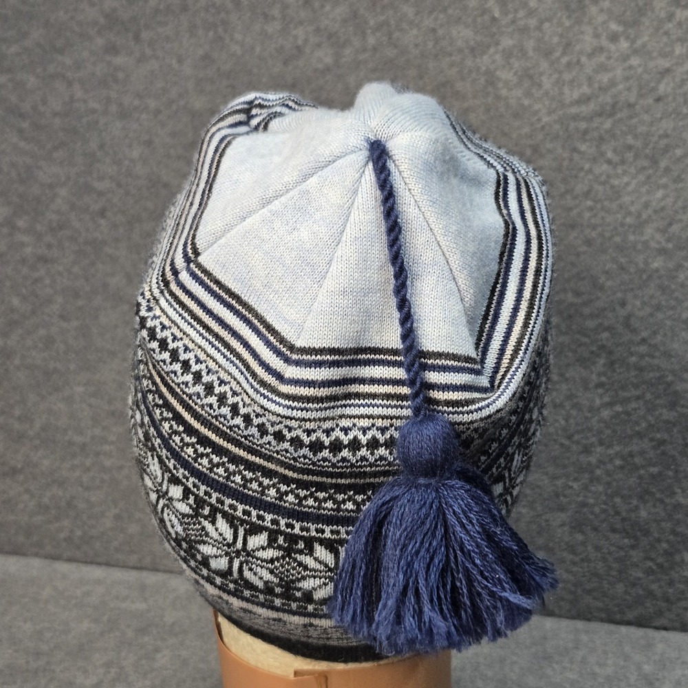 Smartwool Unisex Blue Grey 100% Merino Wool Beanie One Size Snow Hiking Outdoor - Picture 4 of 10